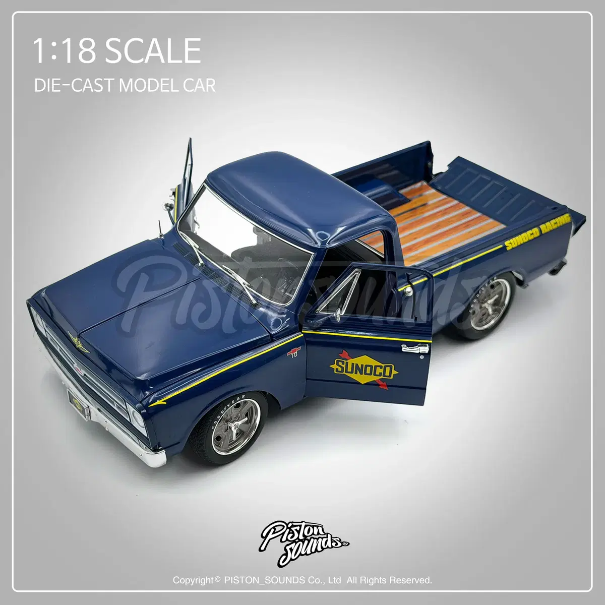 ACME 1:18스케일 쉐보레 C-10 수노코 SUNOCO 픽업트럭모형 미제트럭 로워링