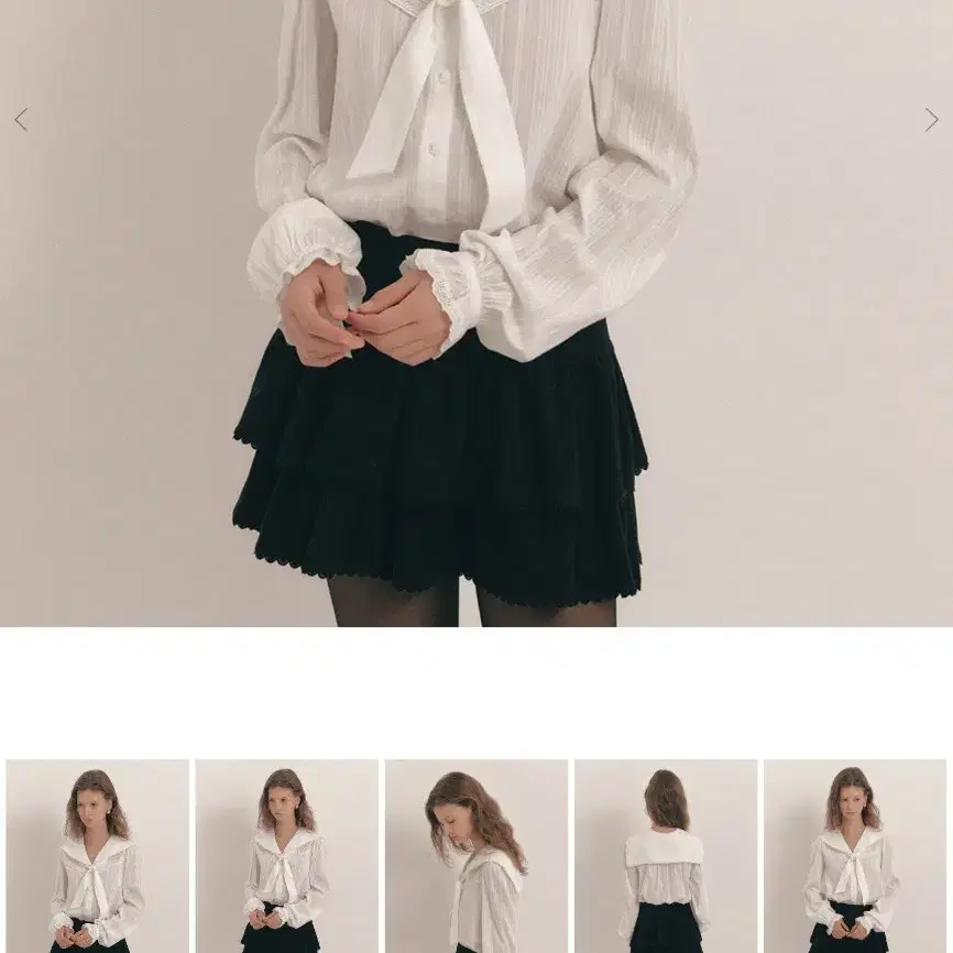 플로움 어반 세일러 카라 칼라 블라우스 셔츠 살안타템