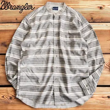 05M920 90s Wrangler 밴드 카라 긴팔 셔츠 상의 L
