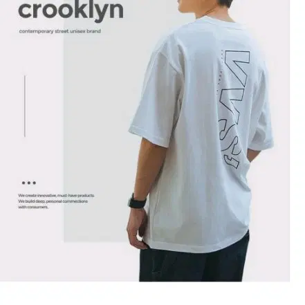 크룩클린 반팔 티셔츠 화이트