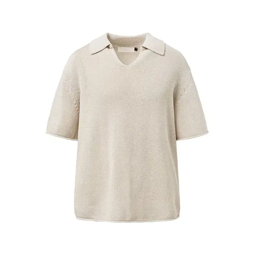 아모멘토 Paper Yarn Collar Knit, ECRU M사이즈