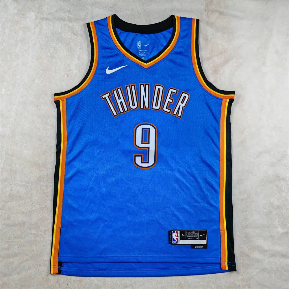 NBA 농구복 열압착 썬더9호 칼루소 블루스윙맨 s-xxl