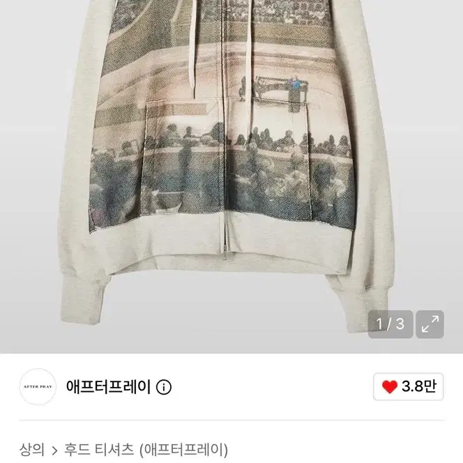 애프터프레이 그래픽 후드집업
