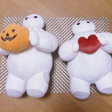 베이맥스 봉제 인형 2세트 할로윈 하트