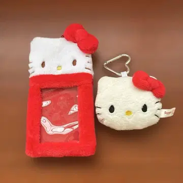 헬로키티 봉제 인형 트레이딩 카드 케이스 & 키링 세트