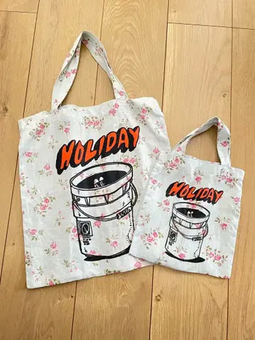 HOLIDAY 홀리데이 꽃무늬 토트백 2개 세트 서브백