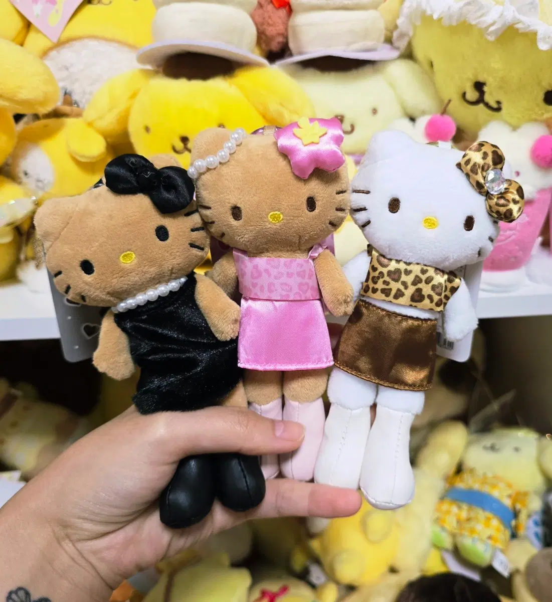 인형뽑기X 일본정품 일괄 산리오 고고걸 고고갸루 롱다리 키티 인형 키링