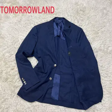 TOMORROWLAND 실크 혼방 메탈 버튼 테일러드 자켓 네이비