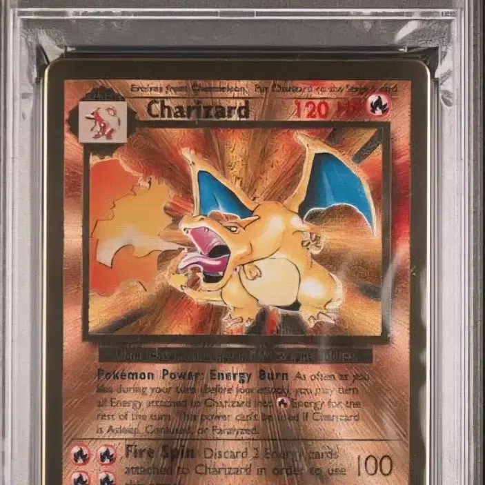 포켓몬 리자몽 카드 메탈 리자몽 PSA8 25주년 2021 사진 3