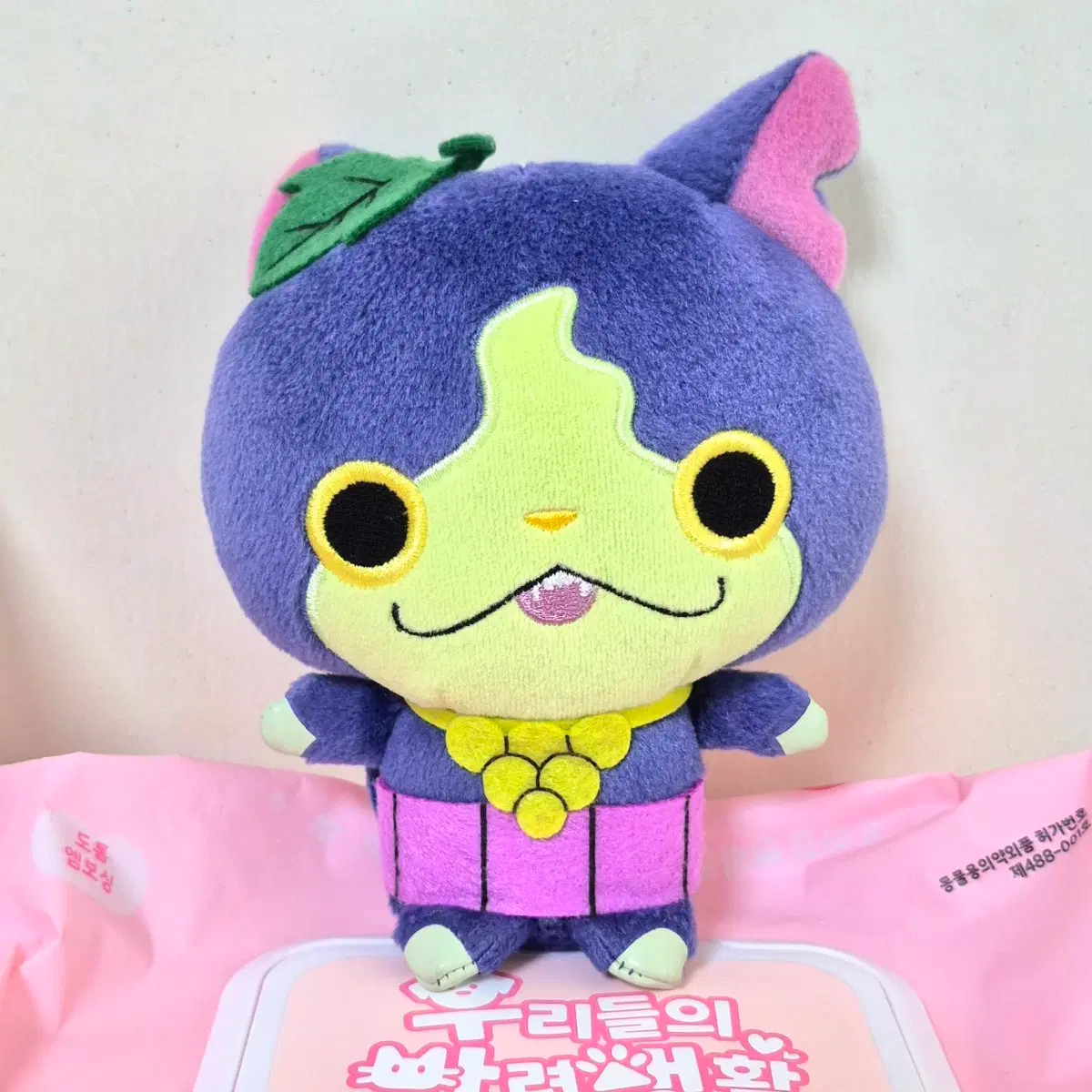 고전 빈티지 요괴워치 요괴와치 포도냥 고양이 인형