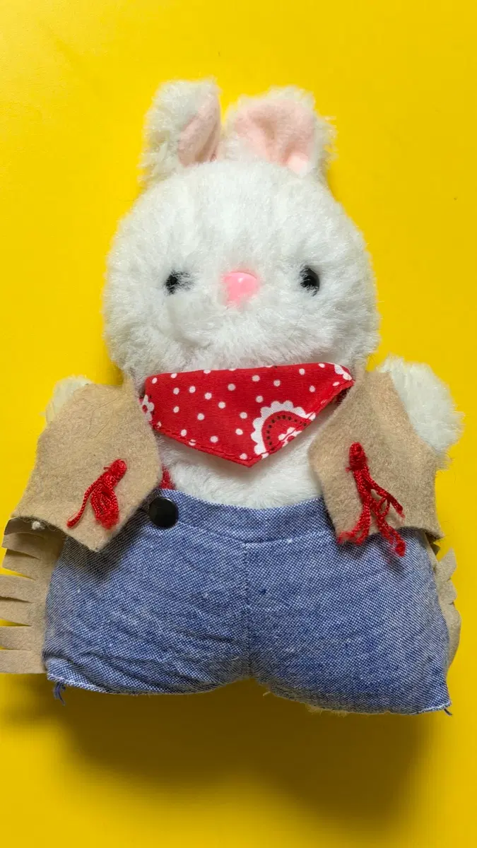 빈티지 카우보이 토끼 인형