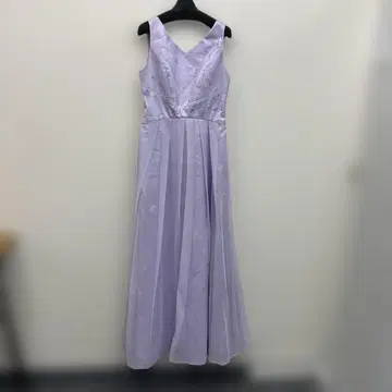 새상품급 AIMER 라벤더 컬러 꽃무늬 자수 롱 드레스 M