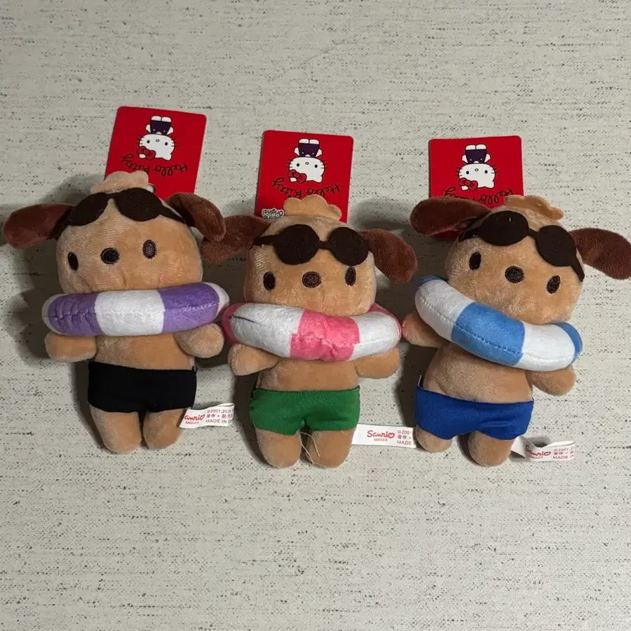 캐닝 포차코 키링(보라, 핑크, 파랑)