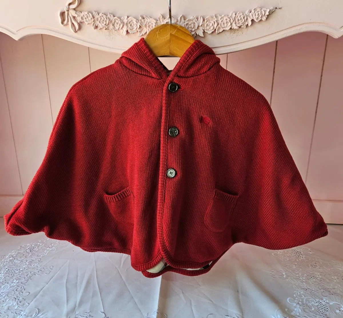 80-100 버버리 런던 BURBERRY LONDON KIDS리버시블 후드 판초 / 케이프