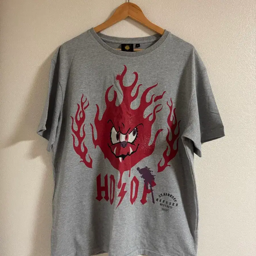 HIDE OFF] Flame Face Tshirts 하이드오프 티셔츠