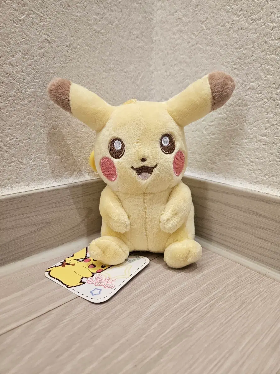 (새상품) 피카츄 파스텔 13cm 인형 키링고리