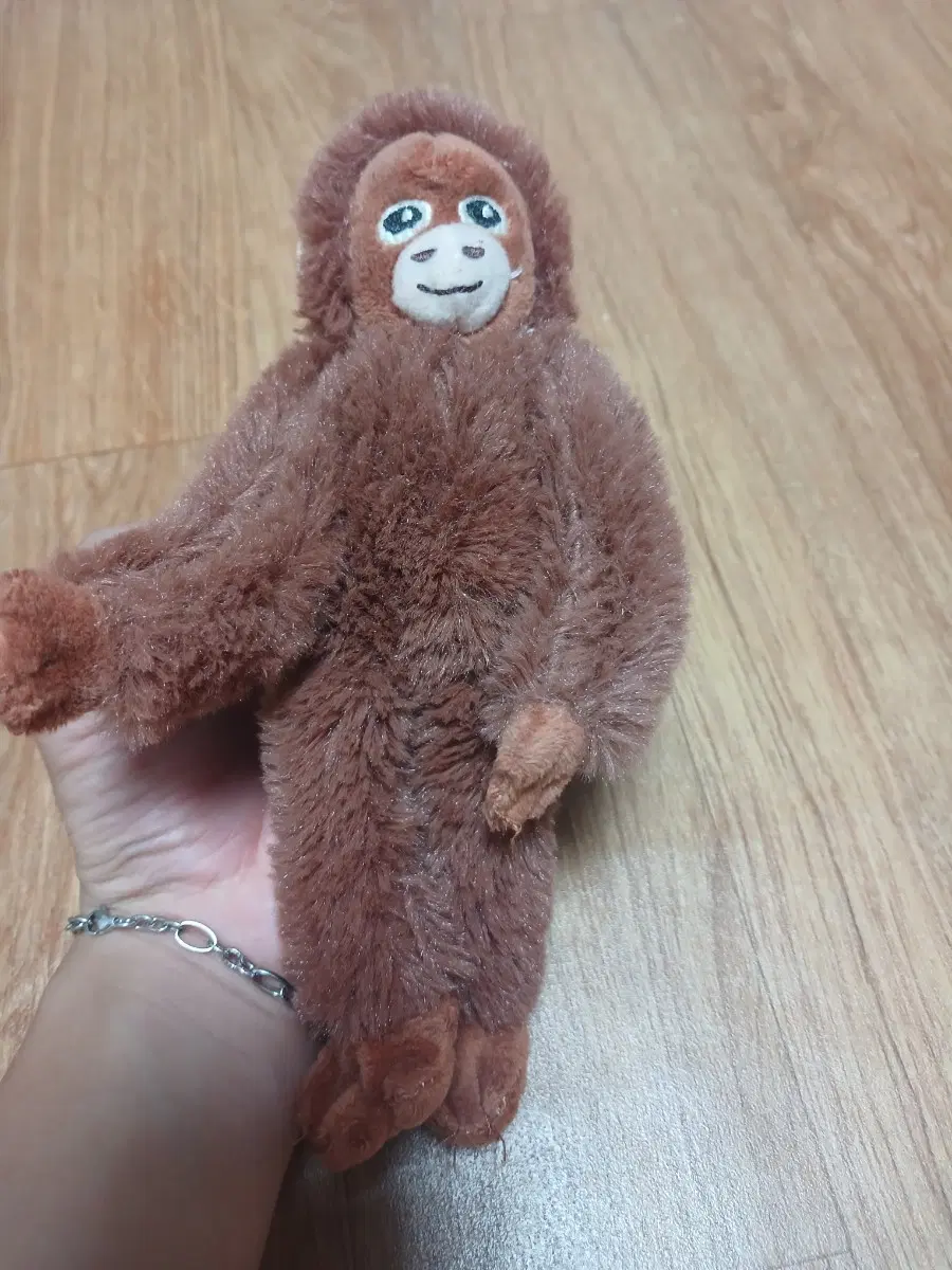 오랑우탄 봉제인형 갈색(크기 약 15cm)