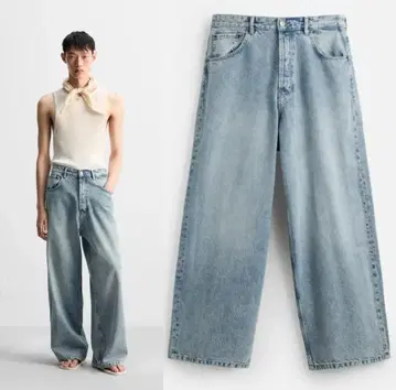 정가 6590엔 ZARA 엑스트라 배기 데님 34