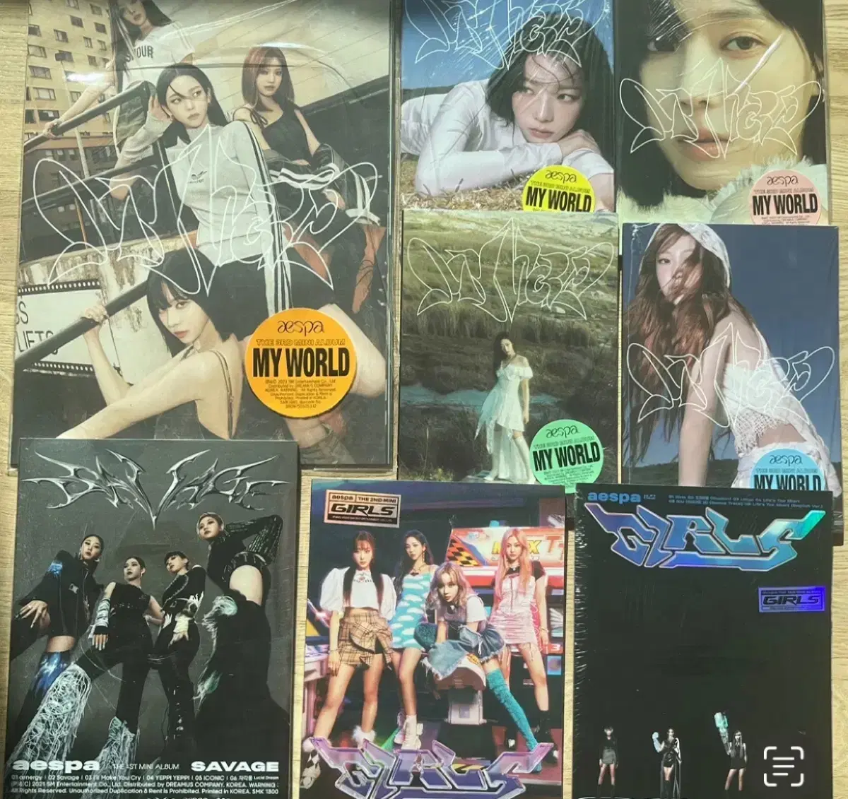 미개봉 에스파 앨범 양도 세비지 걸스 스파이시 리얼월드 광야 인트로 포카