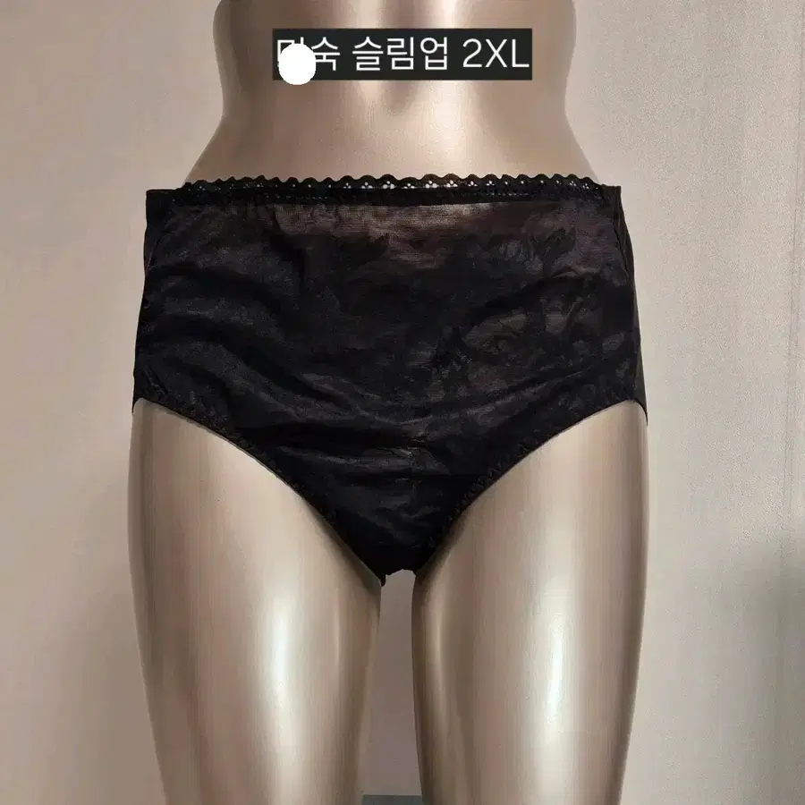 중고 여성 팬티 슬림업 배색 팬티 2XL 블랙 805
