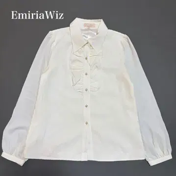 EmiriaWiz [ 에밀리아 위즈 ] 긴팔 프릴 블라우스 화이트 M 사이즈