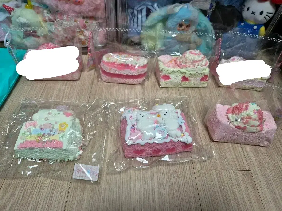 케이크 바 말랑이 핑크말랑이 토스트말랑이(켕켕,캉캉,카라카라,12시니,니에니에니에,녜녜녜,줄집)