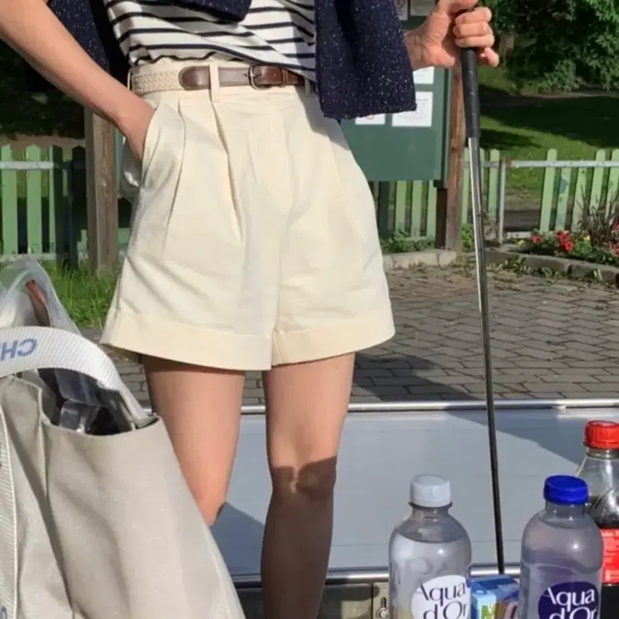 모네마켓 리본빛 파나마 코튼쇼츠