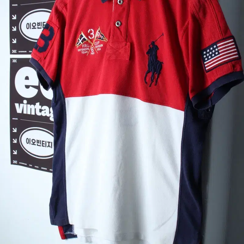 (L-XL) 폴로 랄프로렌 반팔 카라 티셔츠 USA 럭비-H36366