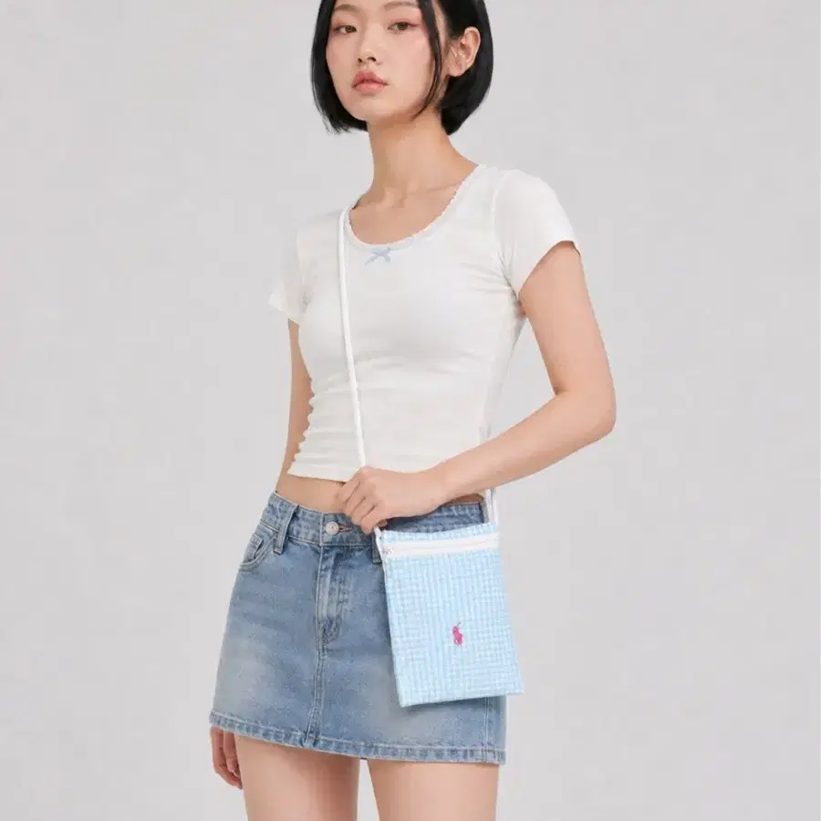 선물용!폴로 정품 셔츠 리폼 핸드메이드 미니 크로스백