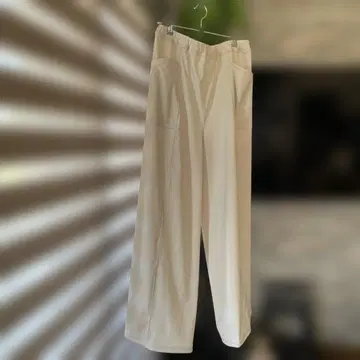 핸드메이드 와이드 팬츠 허리밴딩