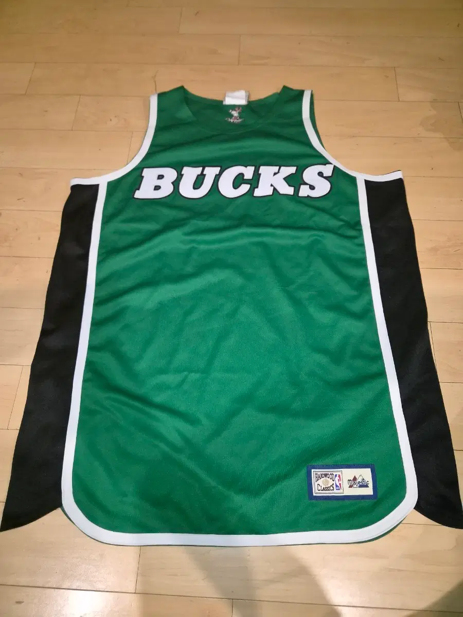 마제스틱 밀워키 벅스 하드우드 클래식 NBA 저지 XL
