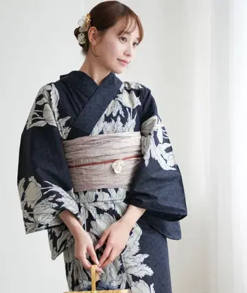 미사용 새상품 여성용 세퍼레이트 유카타 오비 일본 나막신 세트
