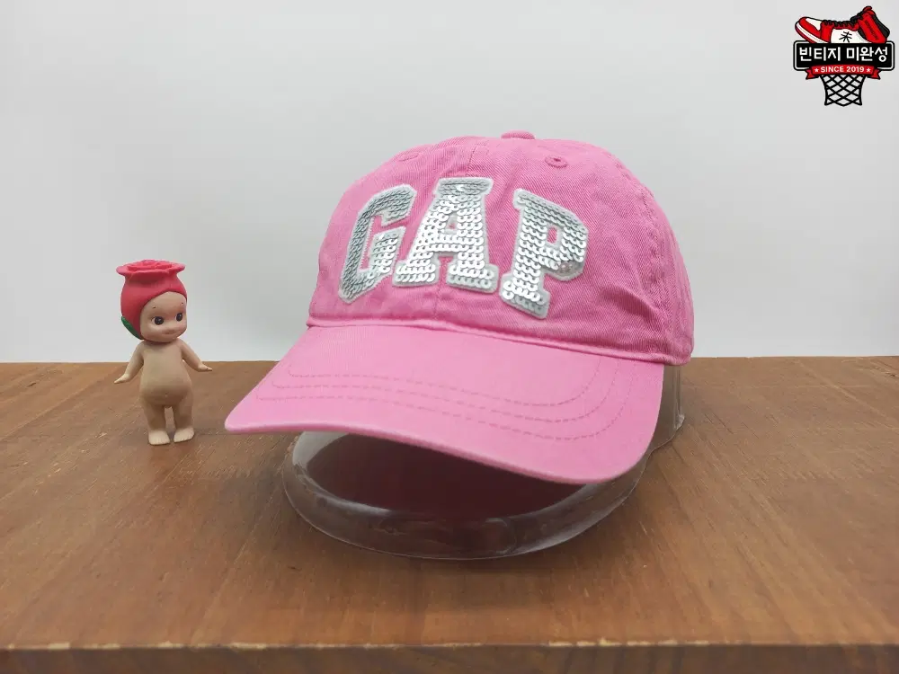 갭 키즈 GAP 아동 야구모자 아치로고 밴딩 빈티지 볼캡 핑크