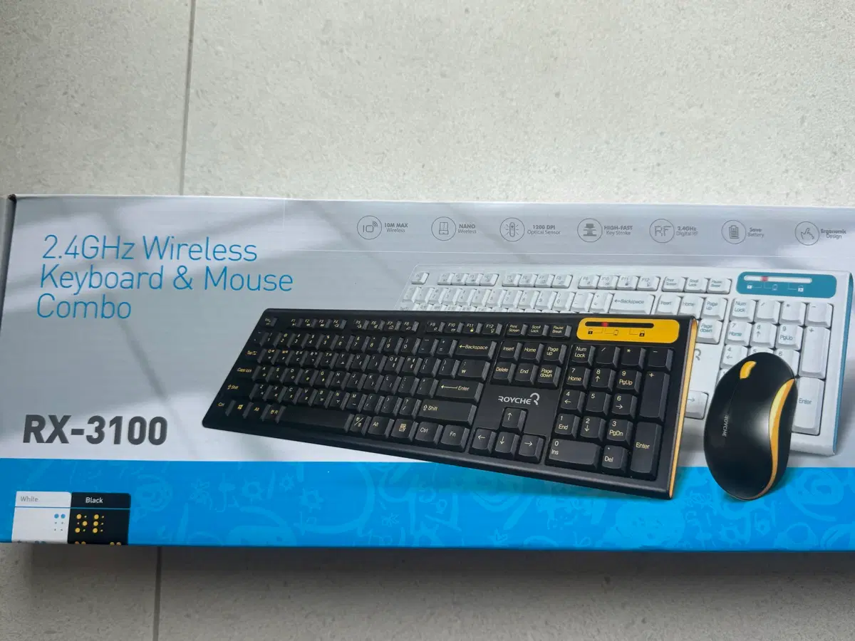 <미개봉>로이체 RX-3100 무선 키보드 마우스 세트 블랙