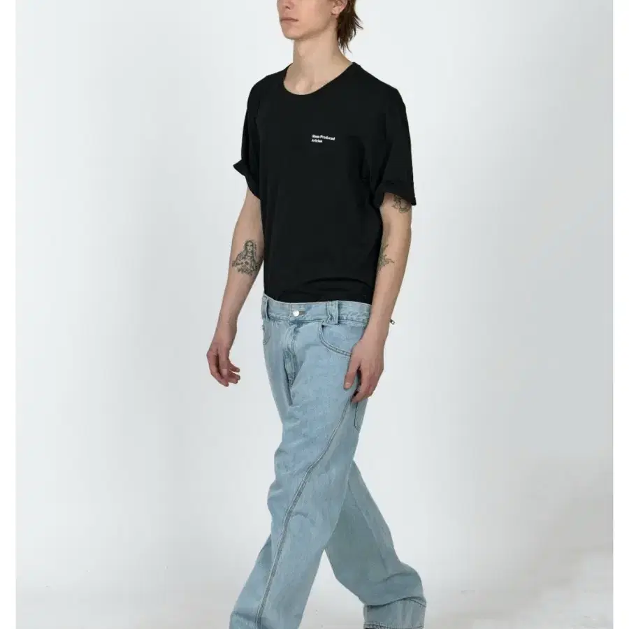 플라스틱프로덕트 MPa DRIFT DENIM PANTS (STEEL BLUE)
