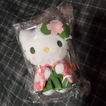 헬로키티 봉제 인형 마스코트 벚꽃 하카마