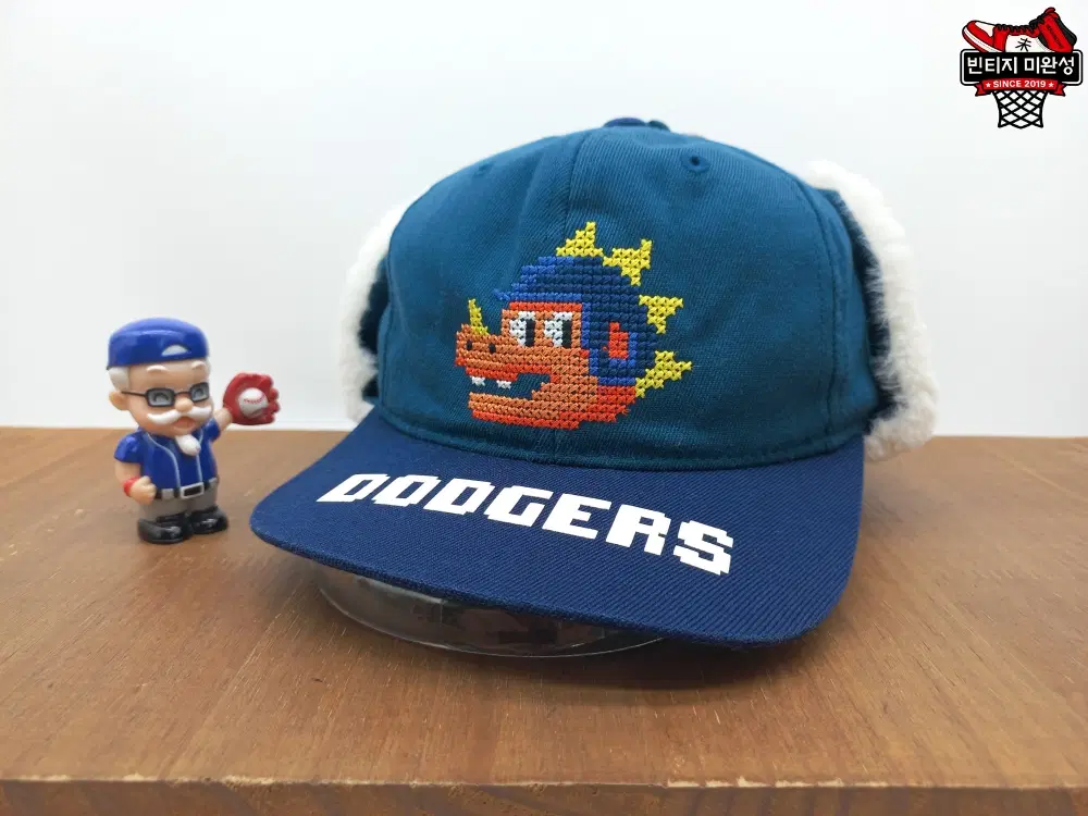 MLB 키즈 아동 귀달이 모자 LA다저스 공룡 군밤모자 네이비