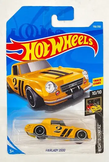 MATTEL HOTWHEELS NIGHTBURNERZ 10/10 FYD16 페어레이디 2000 (2호 옐로우) 156/250