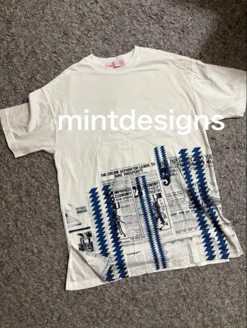 민트디자인스 mintdesigns 티셔츠 화이트 루즈핏