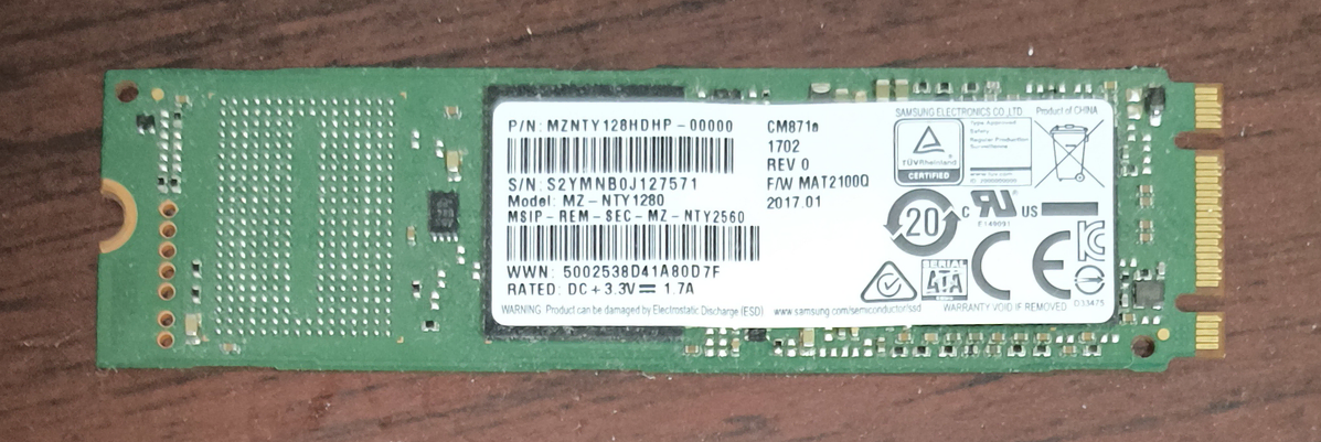 MZ-NTY1280 128gb ssd