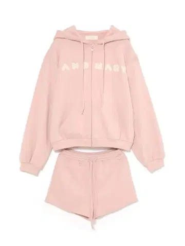 andmary Mary loose hoodie set up
