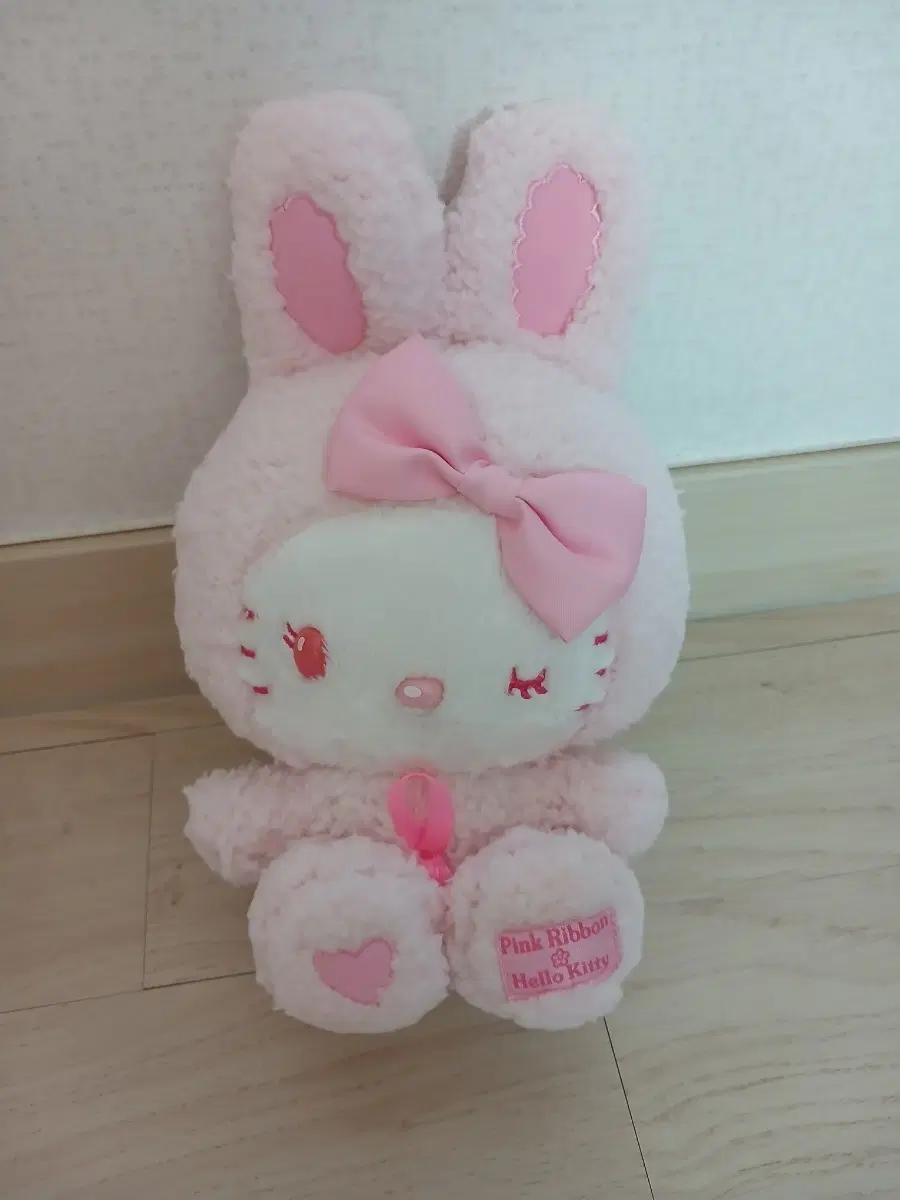 고전 키티 인형 핑크 토끼 윙크