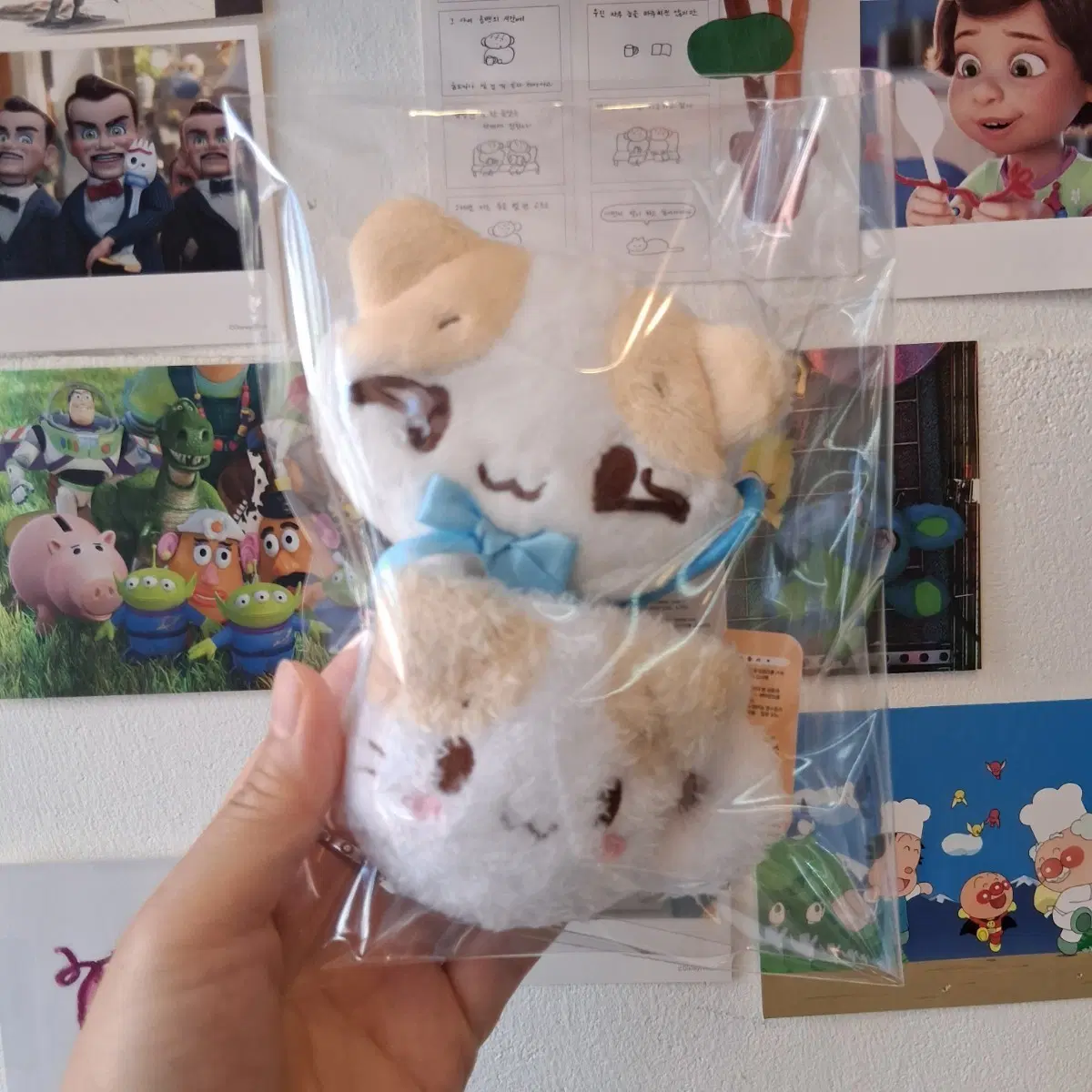 산리오 마슈마로 고양이 인형 키링