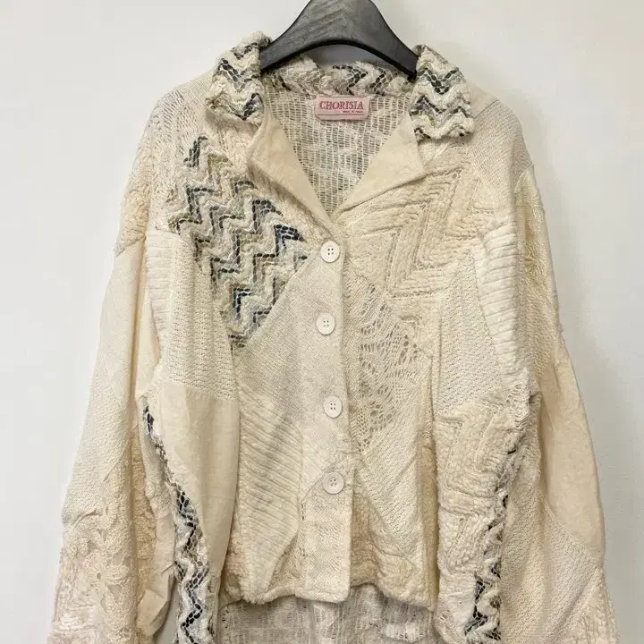 빈티지 CHORISIA made in italy 믹스 페브릭 자켓