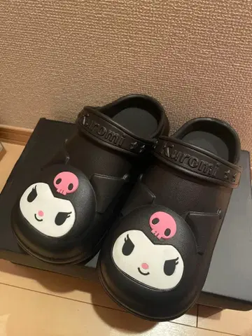 쿠로미 통굽 샌들 블랙 M 사이즈
