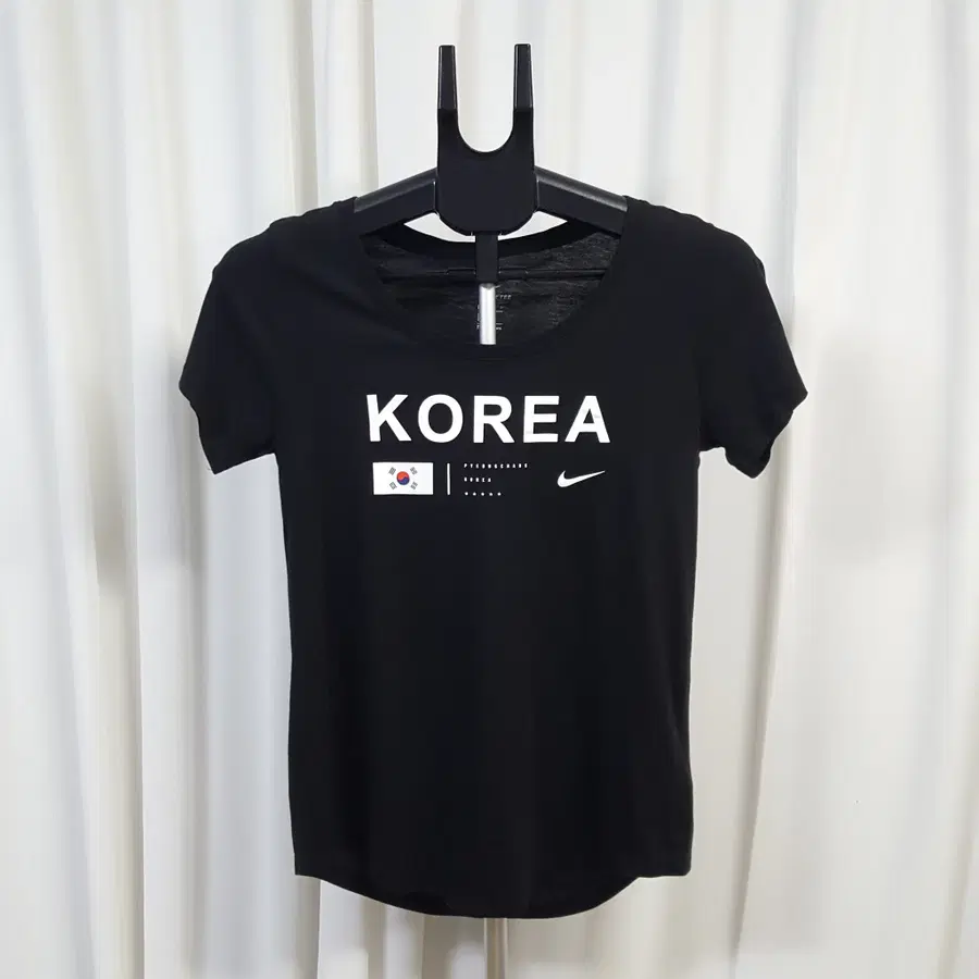 나이키 여성 KOREA 태극기 평창올림픽 반팔 티셔츠 블랙 S 오일장 0331