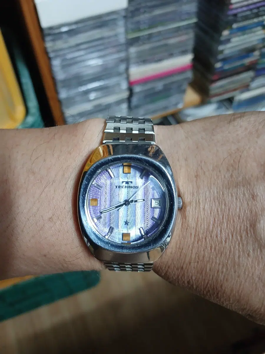 테크노스 시계 남성용 자동 시계36mm