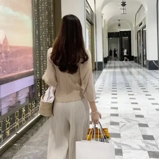 제이드몽 플리츠 밴딩팬츠