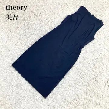 theory 슬리브리스 원피스 네이비 U652