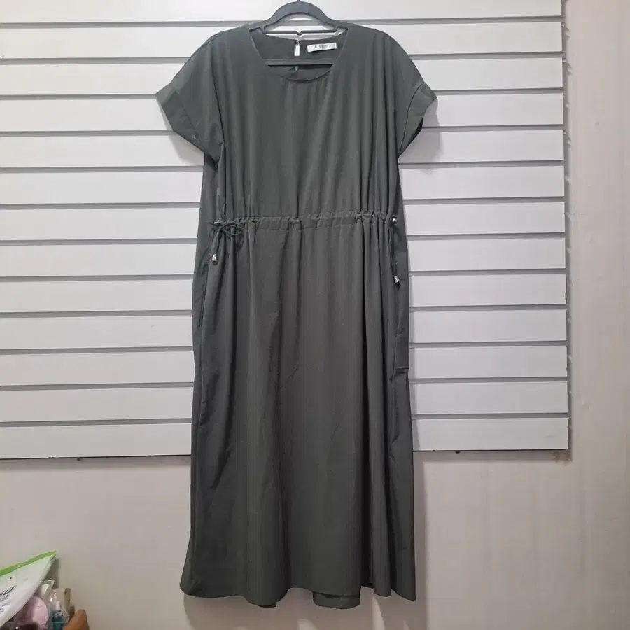 카키 시원한 무지 여름 롱원피스 77 옷장꾸미기